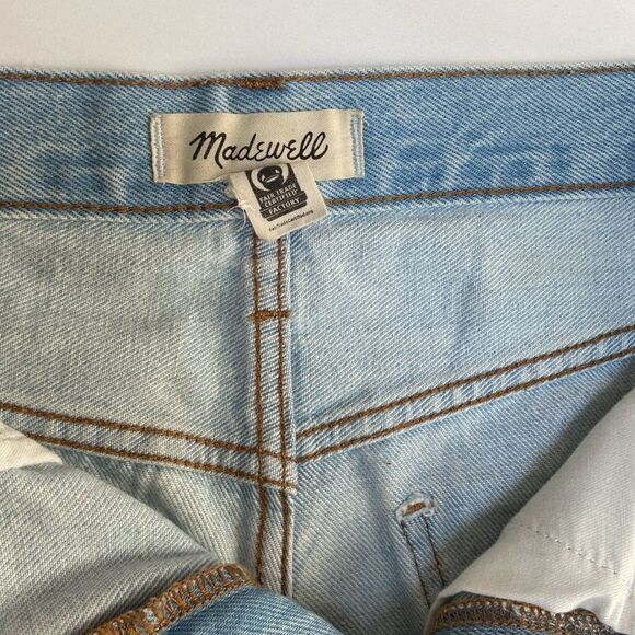 Madewell Blue Jean Shorts Distressed High-Waisted - Picture 8 of 10